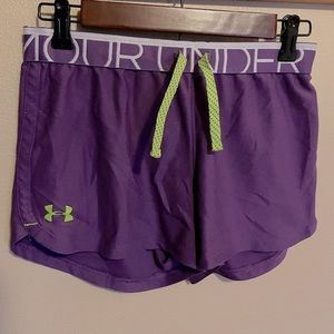 Girls Under Armor running shorts